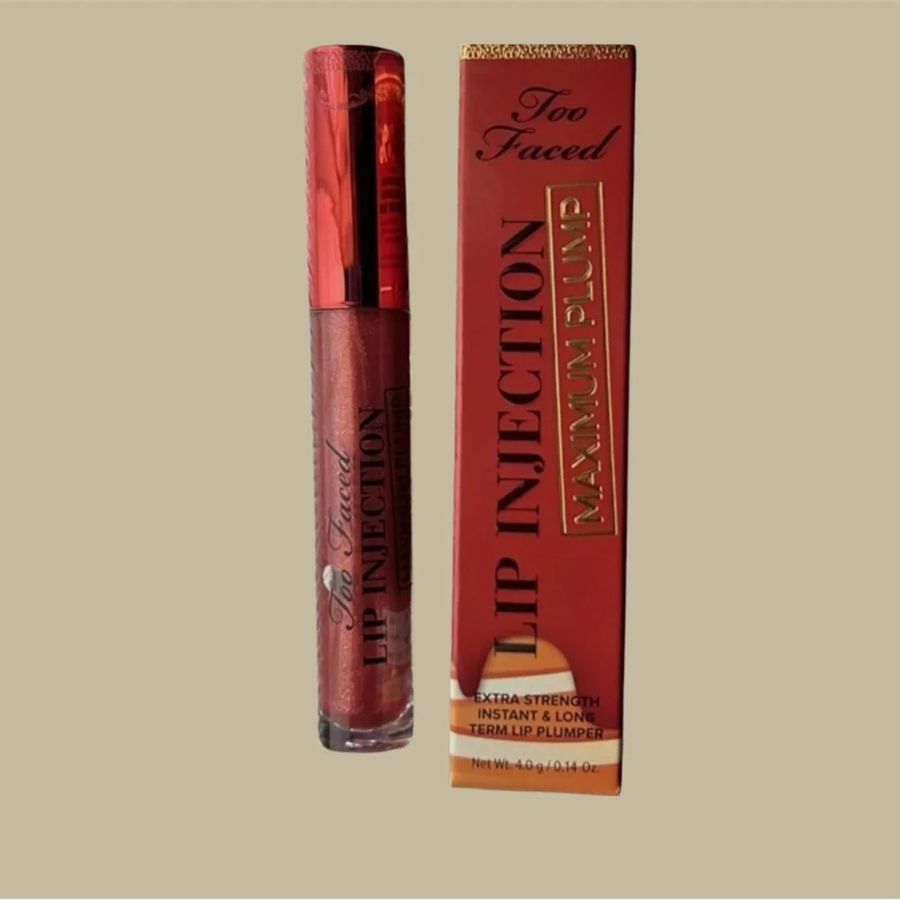 Too Faced Lip Injection Maximum Plump Lip Gloss - Maple Syrup. New in Box